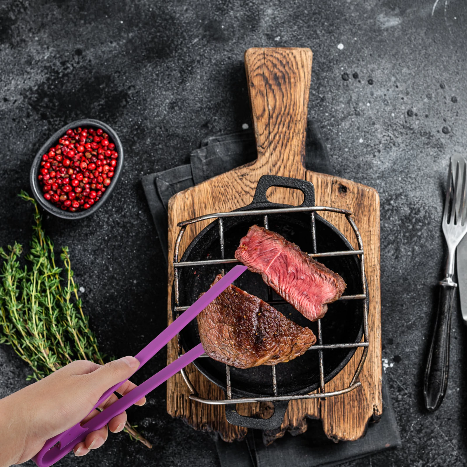 2 pcs Silicone Food Tongs Anti slip Bread Clip BBQ Steak Tong Heat Resistant Kitchen Tool Proper Length Sturdy Structure
2 pcs Silicone Food Tongs Anti slip Bread Clip BBQ Steak Tong Heat Resistant Kitchen Tool Proper Length Sturdy Structure