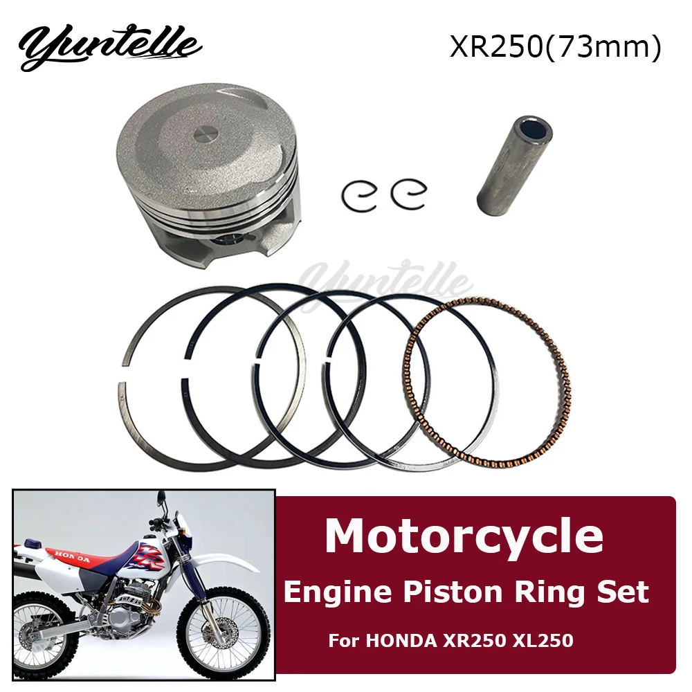 73mm Engine Cylinder Piston With Ring Kit For Honda XR250 XL250 XR250R XR XL 250 1996-2004 Motorcycle Accessories STD Pin 17mm
73mm Engine Cylinder Piston With Ring Kit For Honda XR250 XL250 XR250R XR XL 250 1996-2004 Motorcycle Accessories STD Pin 17mm