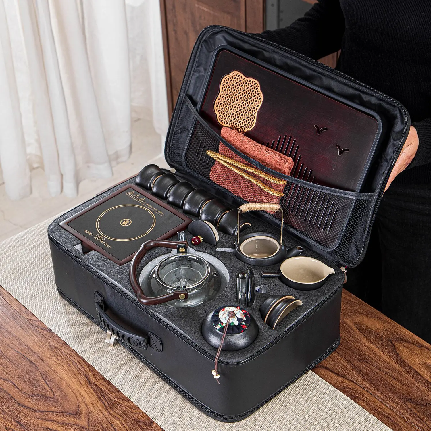 Portable Electric Pottery Stove, Car Mounted Tea Cooker, Complete Kung Fu Tea Set & Health Pot for Outdoor Travel Home Use
Portable Electric Pottery Stove, Car Mounted Tea Cooker, Complete Kung Fu Tea Set & Health Pot for Outdoor Travel Home Use