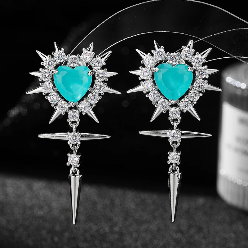 SENYU New Design Heart CZ Stone Drop Earring Luxury Dubai Women Cubia Zirconia Jewelry for Personality Display
SENYU New Design Heart CZ Stone Drop Earring Luxury Dubai Women Cubia Zirconia Jewelry for Personality Display