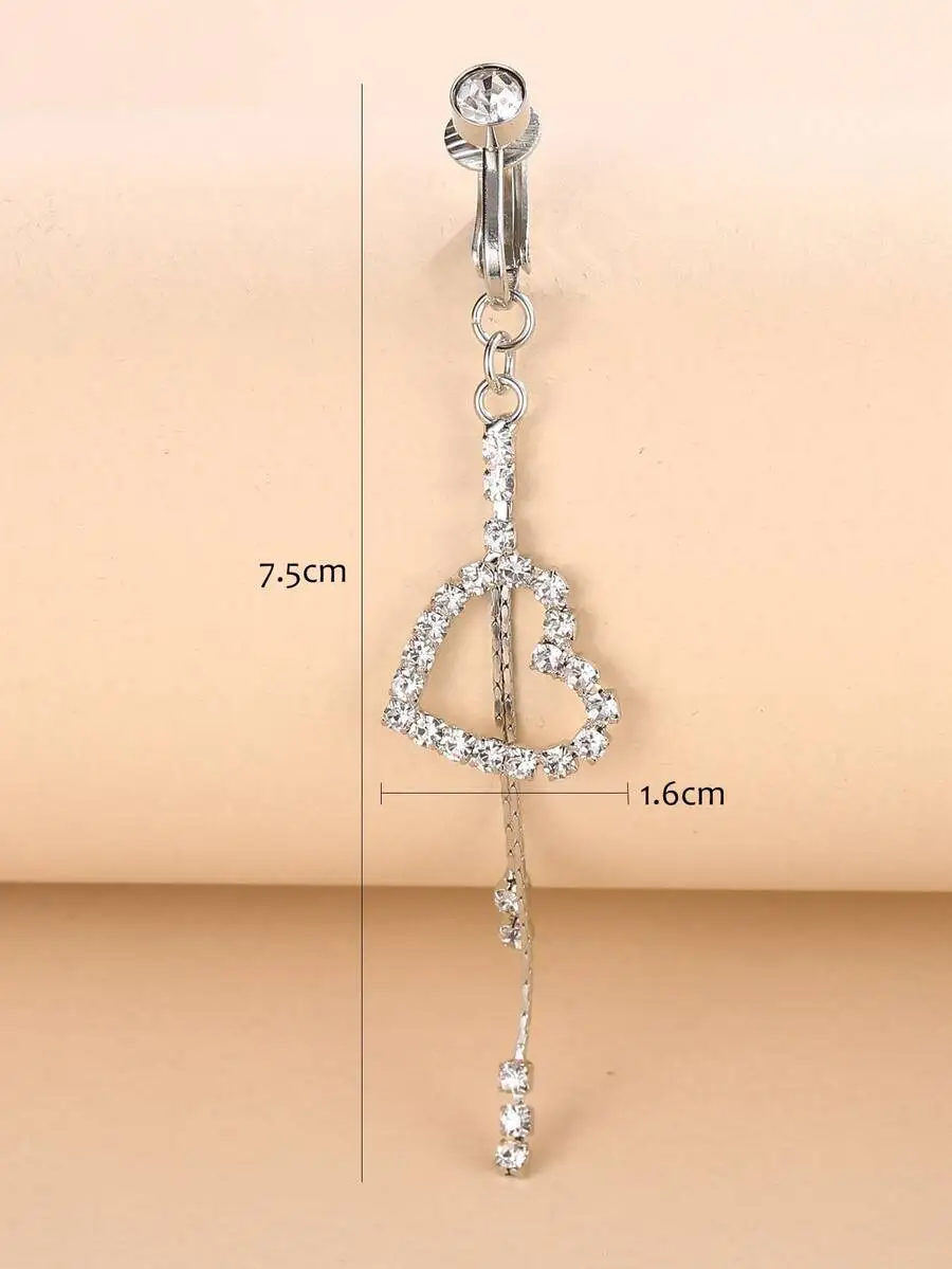 Heart-Shaped Rhinestone Belly Cuff With Magnetic Septum Clip-On Navel Jewelry For Valentine’s Day Gift To Mom
Heart-Shaped Rhinestone Belly Cuff With Magnetic Septum Clip-On Navel Jewelry For Valentine’s Day Gift To Mom