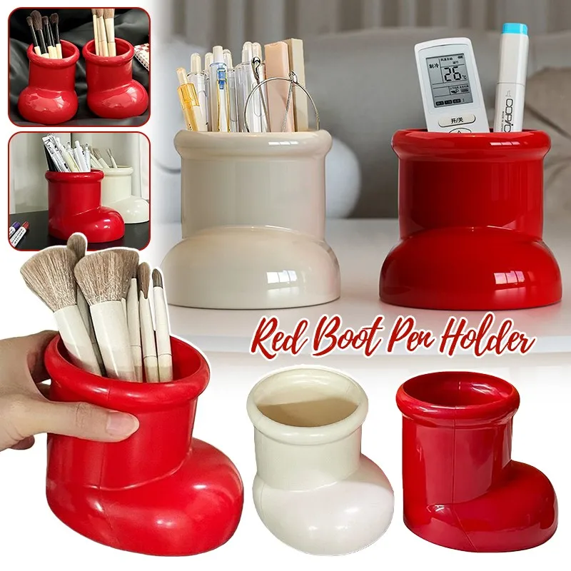 Красный держатель для ручек в форме ботинок, милый ящик для хранения обуви, креативное украшение для рабочего стола, многофункциональное хранилище кистей для макияжа, офисные принадлежности
Красный держатель для ручек в форме ботинок, милый ящик для хранения обуви, креативное украшение для рабочего стола, многофункциональное хранилище кистей для макияжа, офисные принадлежности