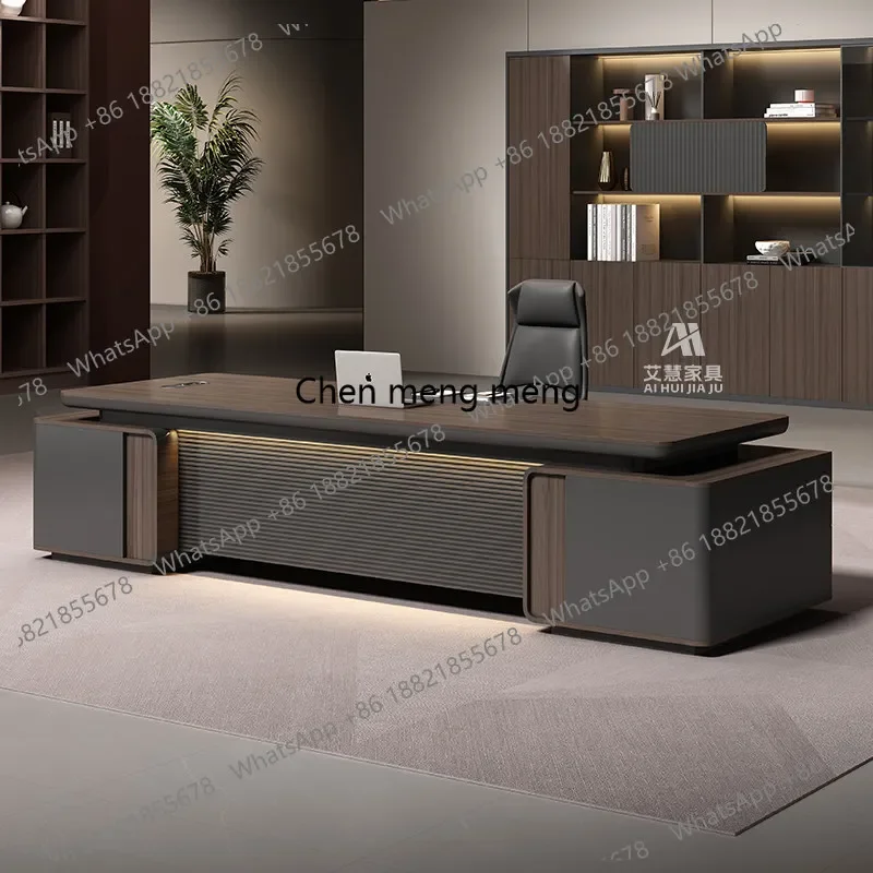 Light luxury senior boss office desk and chair combination feeling baking paint desktop simple modern president, bench
Light luxury senior boss office desk and chair combination feeling baking paint desktop simple modern president, bench