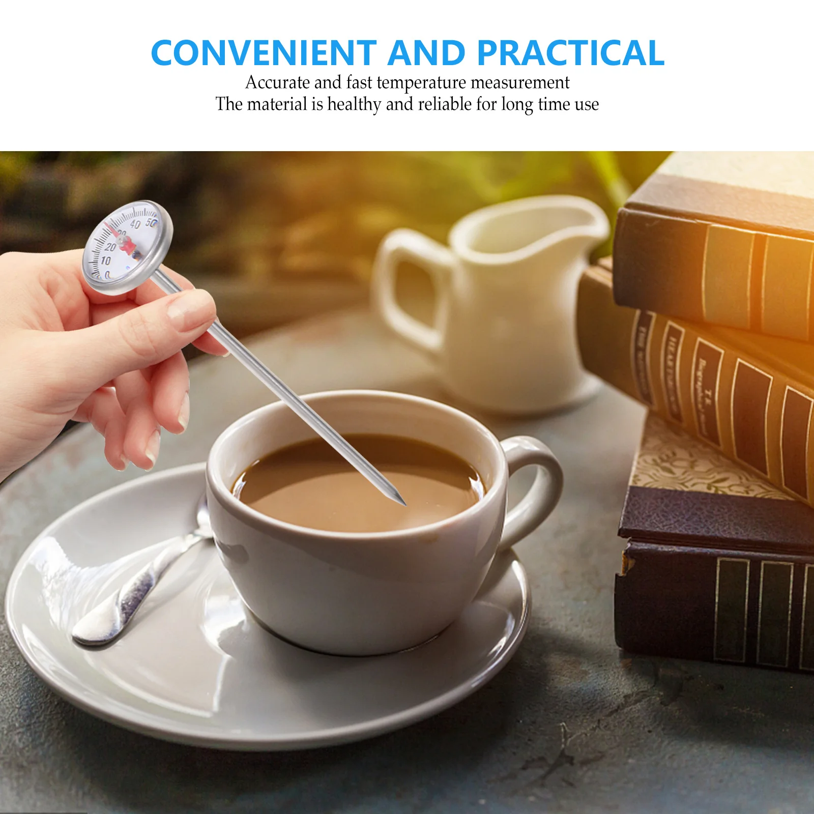 2pcs Water Kitchen Milk Steaming Thermometer Coffee Tea Temperature Gauge Baby Bottle Food Liquid Thermometer -10 To 110℃ Long
2pcs Water Kitchen Milk Steaming Thermometer Coffee Tea Temperature Gauge Baby Bottle Food Liquid Thermometer -10 To 110℃ Long