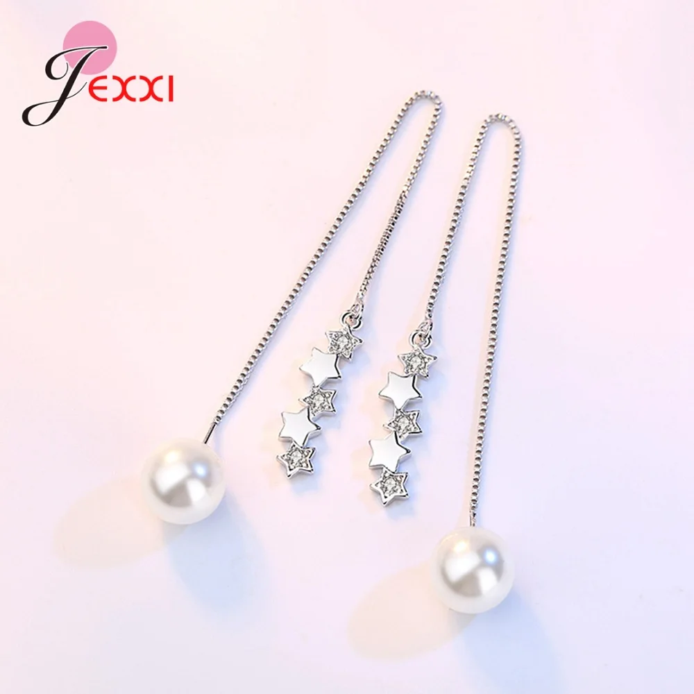 Wholesale 925 Sterling Silver Stackable Stars Water Pearls Detachable Long Drop Earrings For Women Lover Jewelry 2025
Wholesale 925 Sterling Silver Stackable Stars Water Pearls Detachable Long Drop Earrings For Women Lover Jewelry 2025