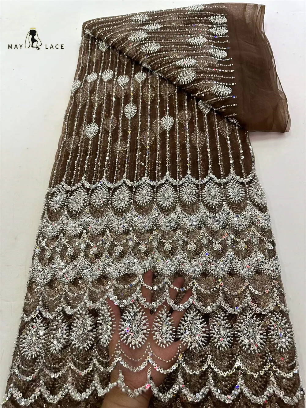 Nigerian Beaded Embroidery Lace 2026 High Quality French Net Sequins Tulle African Lace Fabric for Luxury Wedding Party Women
Nigerian Beaded Embroidery Lace 2026 High Quality French Net Sequins Tulle African Lace Fabric for Luxury Wedding Party Women
