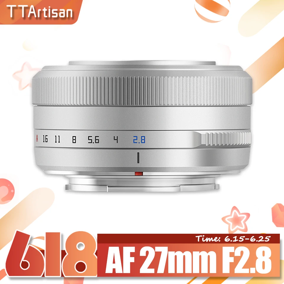 TTArtisan APS-C 27mm F2.8 Autofocus Lens for Humanities Photography with Fujifilm XF Mount XA7 XT30 XE4 XT-100 Silver
TTArtisan APS-C 27mm F2.8 Autofocus Lens for Humanities Photography with Fujifilm XF Mount XA7 XT30 XE4 XT-100 Silver