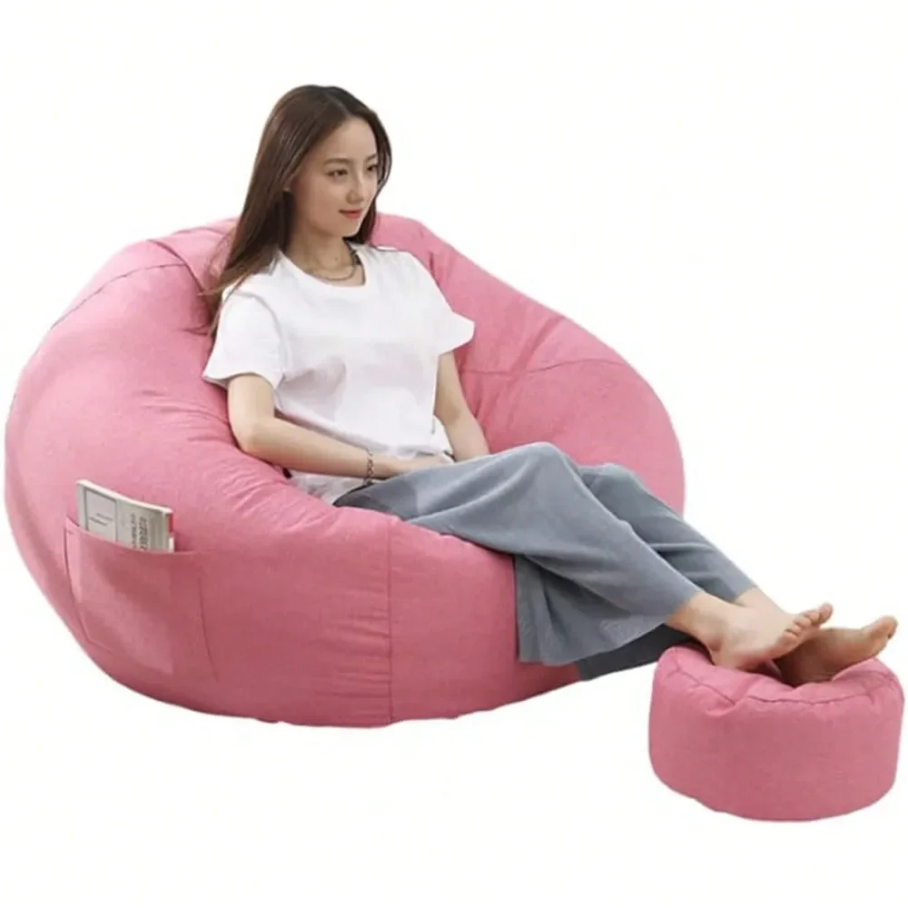 Chairs For Adults, Comfortable Bean Bag Couch, SkinFriendly Soft Breathable Invisible Zip Design Double Needle Sewing Process N
Chairs For Adults, Comfortable Bean Bag Couch, SkinFriendly Soft Breathable Invisible Zip Design Double Needle Sewing Process N