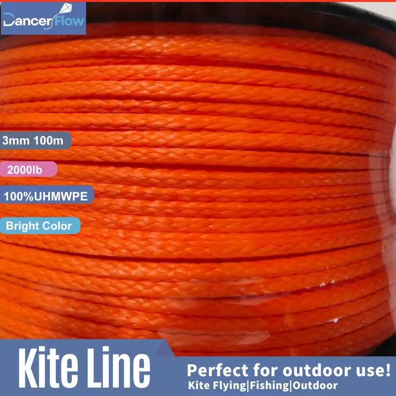 Outdoor High Strength UHMWPE Rope 3mm 2000lb Kite Line for Large Soft Inflatable Kites
Outdoor High Strength UHMWPE Rope 3mm 2000lb Kite Line for Large Soft Inflatable Kites