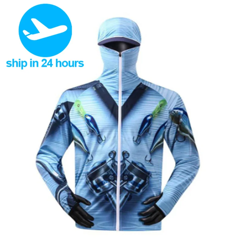 Long Sleeve Fishing Jerseys Quick Drying Sun Protection Fishing Shirt Newest Men's Fishing Clothing Hoodies With Zipper And Mask
Long Sleeve Fishing Jerseys Quick Drying Sun Protection Fishing Shirt Newest Men's Fishing Clothing Hoodies With Zipper And Mask