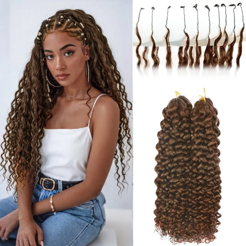 14-24'' Chocolate Brown Water Wave Crochet Human Hair Extensions Knotless Pre Separated Feathering 12A Grade 100% Human Hair
14-24'' Chocolate Brown Water Wave Crochet Human Hair Extensions Knotless Pre Separated Feathering 12A Grade 100% Human Hair