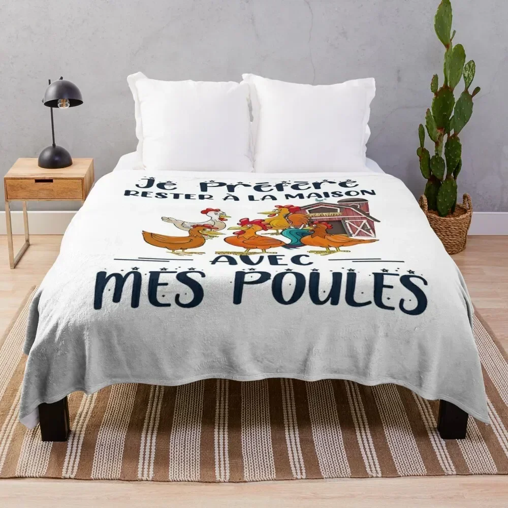 JE PRéFèRE RESTER A LA MAISON AVEC MES POULES SHIRT Throw Blanket Year Round Soft Comfortable Blanket for Home
JE PRéFèRE RESTER A LA MAISON AVEC MES POULES SHIRT Throw Blanket Year Round Soft Comfortable Blanket for Home