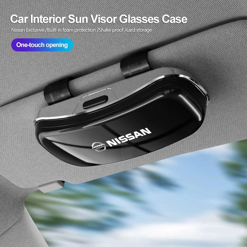 Car Emblem Sun Visor Glasses Case Sunglasses Storage Gift Box For Nissan Sylphy N7 Teana Qashqai Note Navara Juke GTR Tiida Leaf
Car Emblem Sun Visor Glasses Case Sunglasses Storage Gift Box For Nissan Sylphy N7 Teana Qashqai Note Navara Juke GTR Tiida Leaf