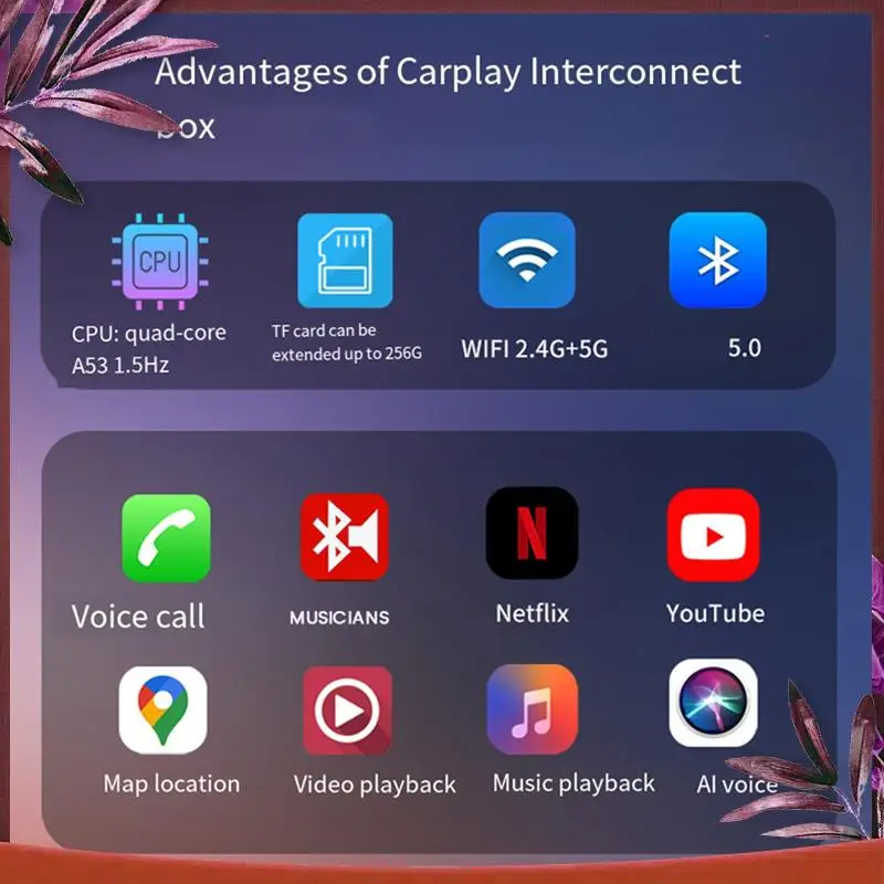 Durable Car Conversion Adapter For Carplay Adapter Car Wired To Wireless Convert Smart Box Interconnect Adapter
Durable Car Conversion Adapter For Carplay Adapter Car Wired To Wireless Convert Smart Box Interconnect Adapter