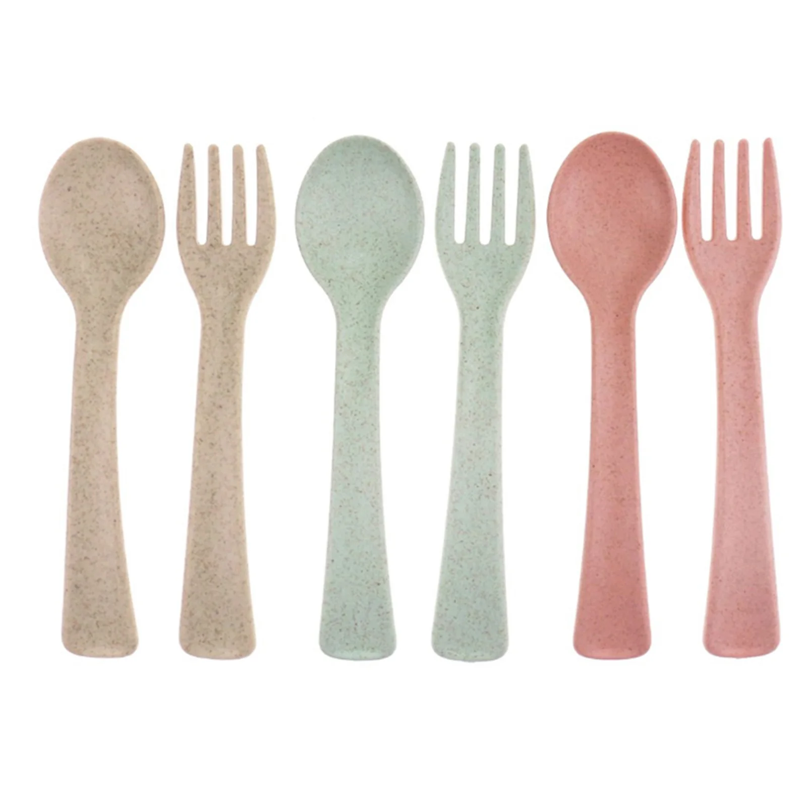 6 pcs Fork Spoon Set Eco-Friendly Wheat Straw Fiber Tableware Reusable Durable Lightweight Anti-S Mildew-Proof
6 pcs Fork Spoon Set Eco-Friendly Wheat Straw Fiber Tableware Reusable Durable Lightweight Anti-S Mildew-Proof