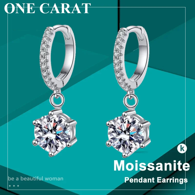 Женские серьги ONE CARAT с муассанитом, сверкающие цвета D, дизайн обруча из стерлингового серебра 925 пробы, элегантные повседневные и свадебные украшения
Женские серьги ONE CARAT с муассанитом, сверкающие цвета D, дизайн обруча из стерлингового серебра 925 пробы, элегантные повседневные и свадебные украшения
