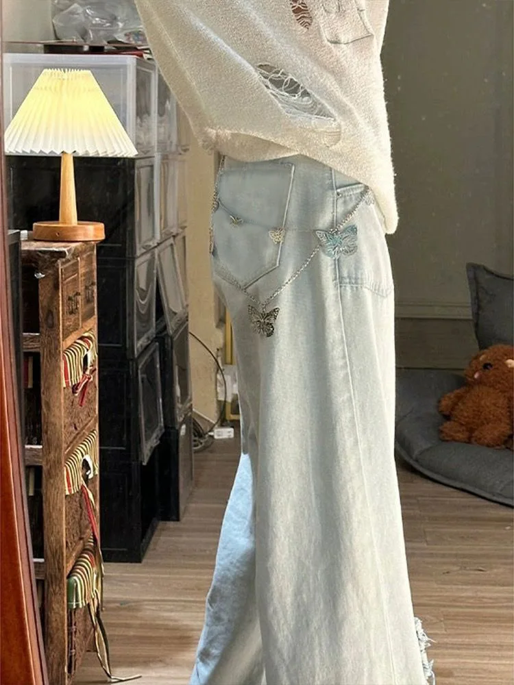 Jeans Flared 2000S Emo Unusual Clothes Summer Light Thin Breathable Female Trousers Ladies Fashion Comfortable Casual Cool Fresh
Jeans Flared 2000S Emo Unusual Clothes Summer Light Thin Breathable Female Trousers Ladies Fashion Comfortable Casual Cool Fresh