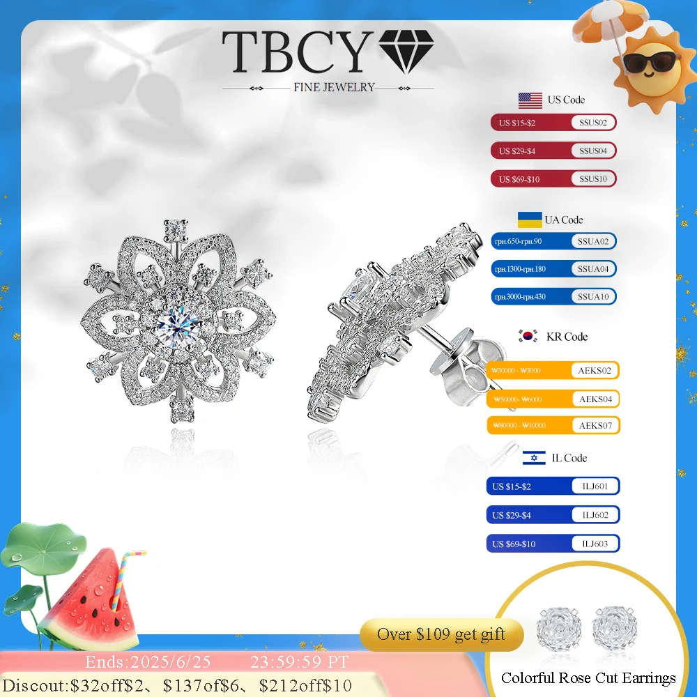 TBCYD 4mm Moissanite/Zircon Flower Earrings Studs 925 Sterling Silver for Women Sparkle Luxury Bride Pass Test Wedding Jewelry
TBCYD 4mm Moissanite/Zircon Flower Earrings Studs 925 Sterling Silver for Women Sparkle Luxury Bride Pass Test Wedding Jewelry
