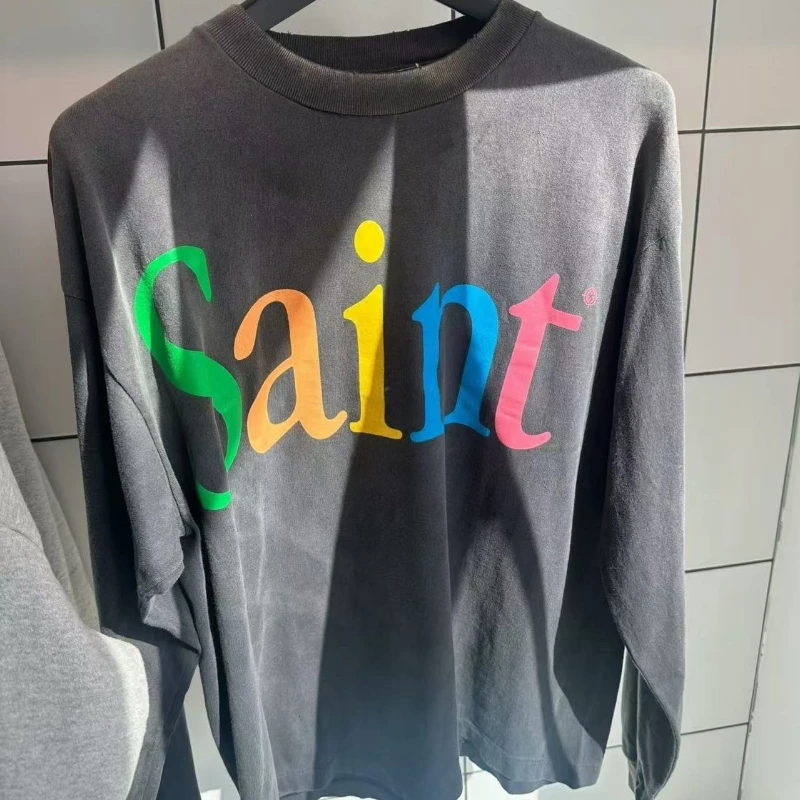 SAINT Rainbow Washed Long Sleeve T Shirts High Street Casual Hip Hop Women Men Sweatshirts Tee Clothing Graphic Top
SAINT Rainbow Washed Long Sleeve T Shirts High Street Casual Hip Hop Women Men Sweatshirts Tee Clothing Graphic Top