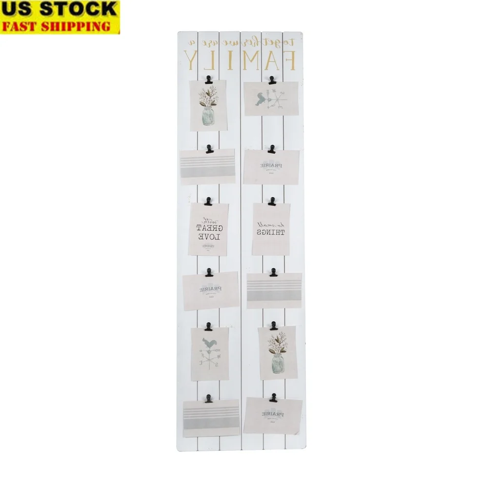 Family Collage Picture Frame 12 Photo Display Stand Easel Frame Rustic Clips Wall Hangers Memories Organizer MDF Craft
Family Collage Picture Frame 12 Photo Display Stand Easel Frame Rustic Clips Wall Hangers Memories Organizer MDF Craft