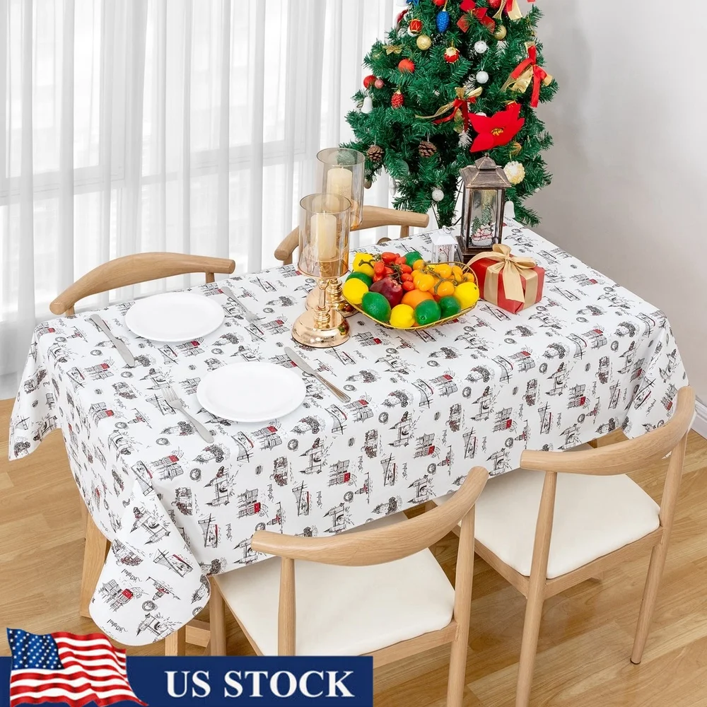 Waterproof Vinyl Tablecloth 60x84 Inch Wipeable Stain Resistant Rectangle Cover Dining Party BBQ Picnic Indoor Outdoor 
Waterproof Vinyl Tablecloth 60x84 Inch Wipeable Stain Resistant Rectangle Cover Dining Party BBQ Picnic Indoor Outdoor