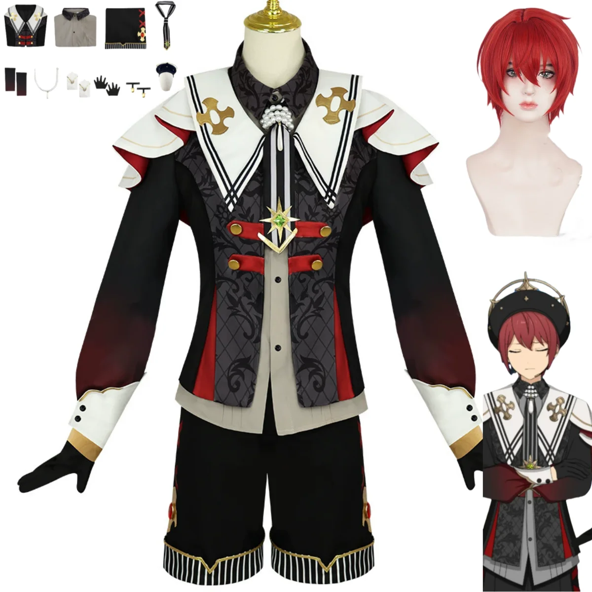 Game Ensemble Stars Fallen Angels Suou Tsukasa Cosplay Costume Knights Medieval Vintage Knight Suit Hat Wig Man Woman Party Suit
Game Ensemble Stars Fallen Angels Suou Tsukasa Cosplay Costume Knights Medieval Vintage Knight Suit Hat Wig Man Woman Party Suit