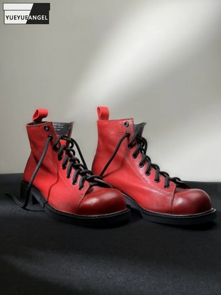 Новые женские удобные ботильоны из натуральной кожи на среднем каблуке со шнуровкой и круглым носком, модная обувь ручной работы на толстой платформе из овчины
Новые женские удобные ботильоны из натуральной кожи на среднем каблуке со шнуровкой и круглым носком, модная обувь ручной работы на толстой платформе из овчины