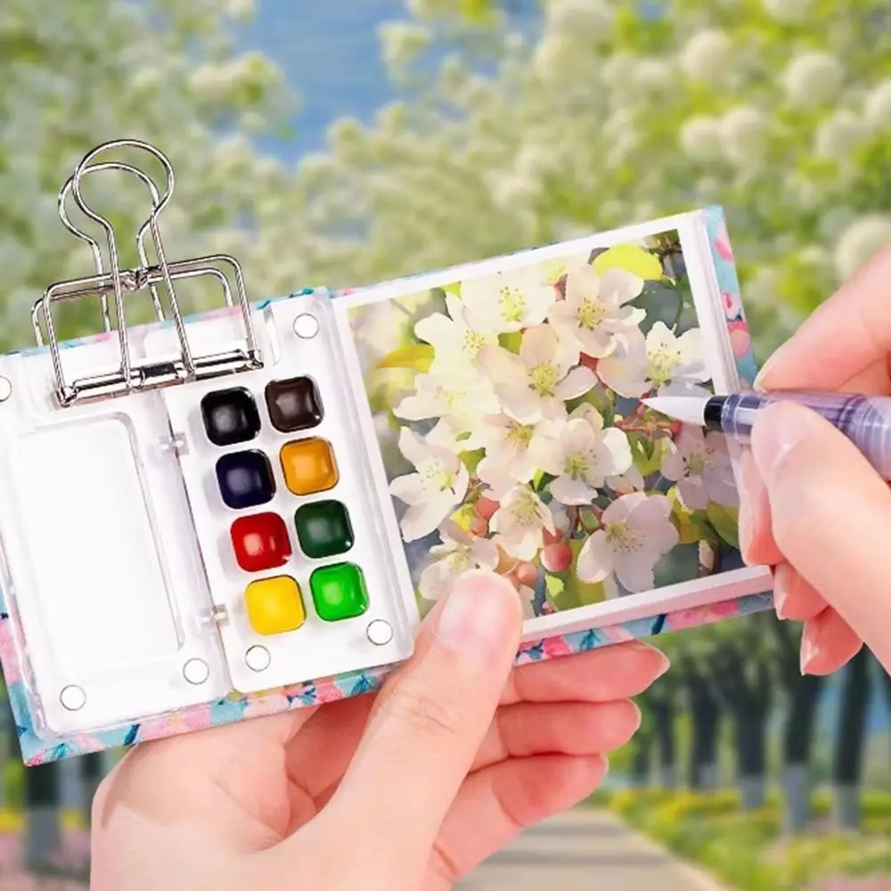 Palettes Portable Travel Painting Set 8 Grid Portable Design Mini Watercolor Palette with Clip Mini Size Mini Paint Tray
Palettes Portable Travel Painting Set 8 Grid Portable Design Mini Watercolor Palette with Clip Mini Size Mini Paint Tray