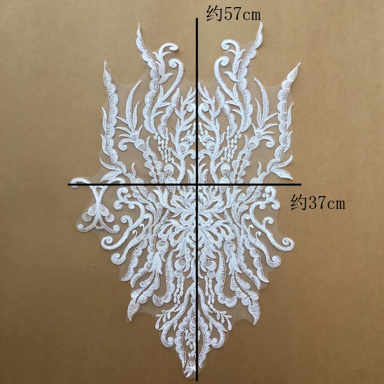 High Grade Exuqisite Embroidery Bodice Lace Applique For Wedding Dress Accessories
High Grade Exuqisite Embroidery Bodice Lace Applique For Wedding Dress Accessories