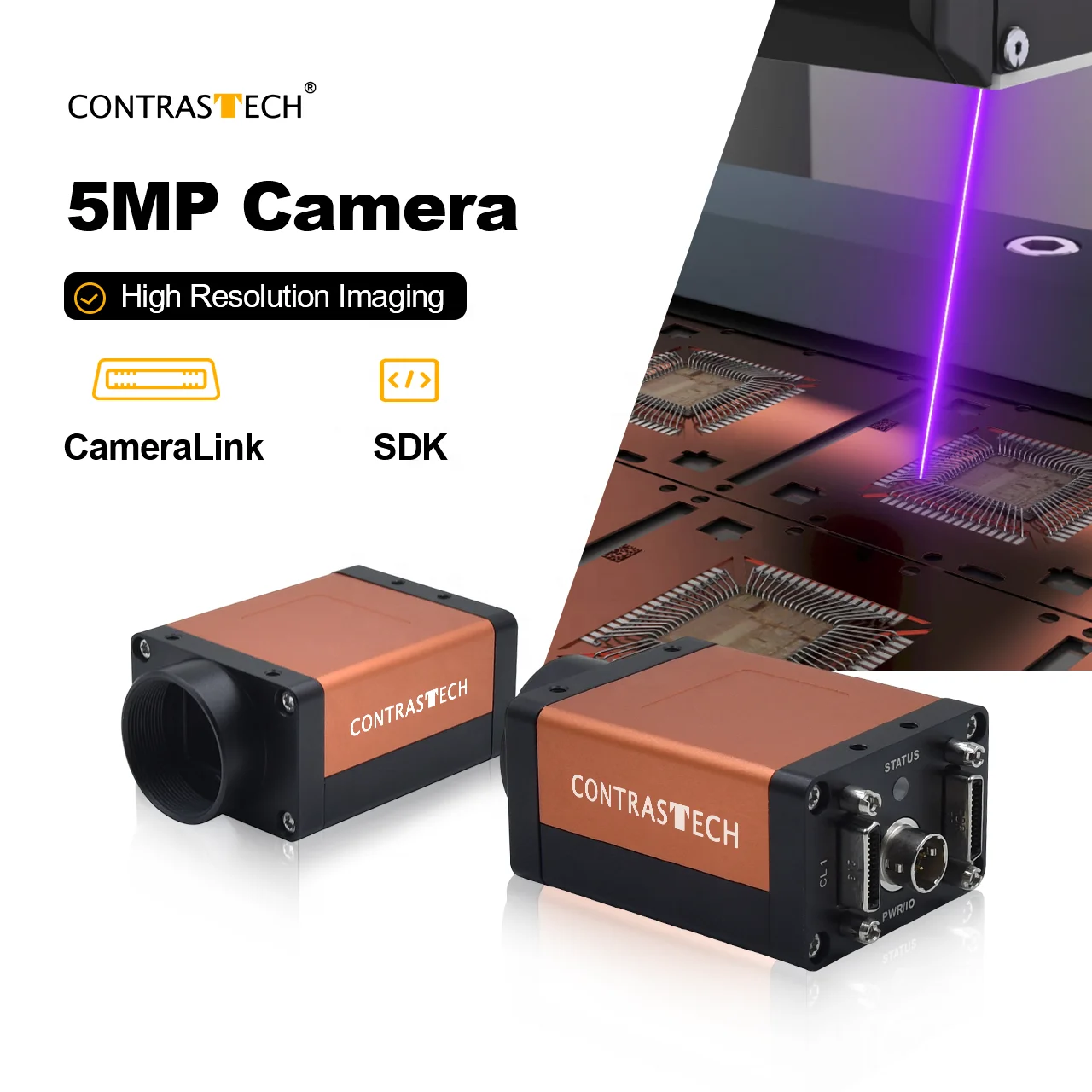 Cheap Price 5 MP IMX264 High Speed 150fps Global Shutter Cameralink C-mount Area Scan Vision Camera for Visual Inspection
Cheap Price 5 MP IMX264 High Speed 150fps Global Shutter Cameralink C-mount Area Scan Vision Camera for Visual Inspection