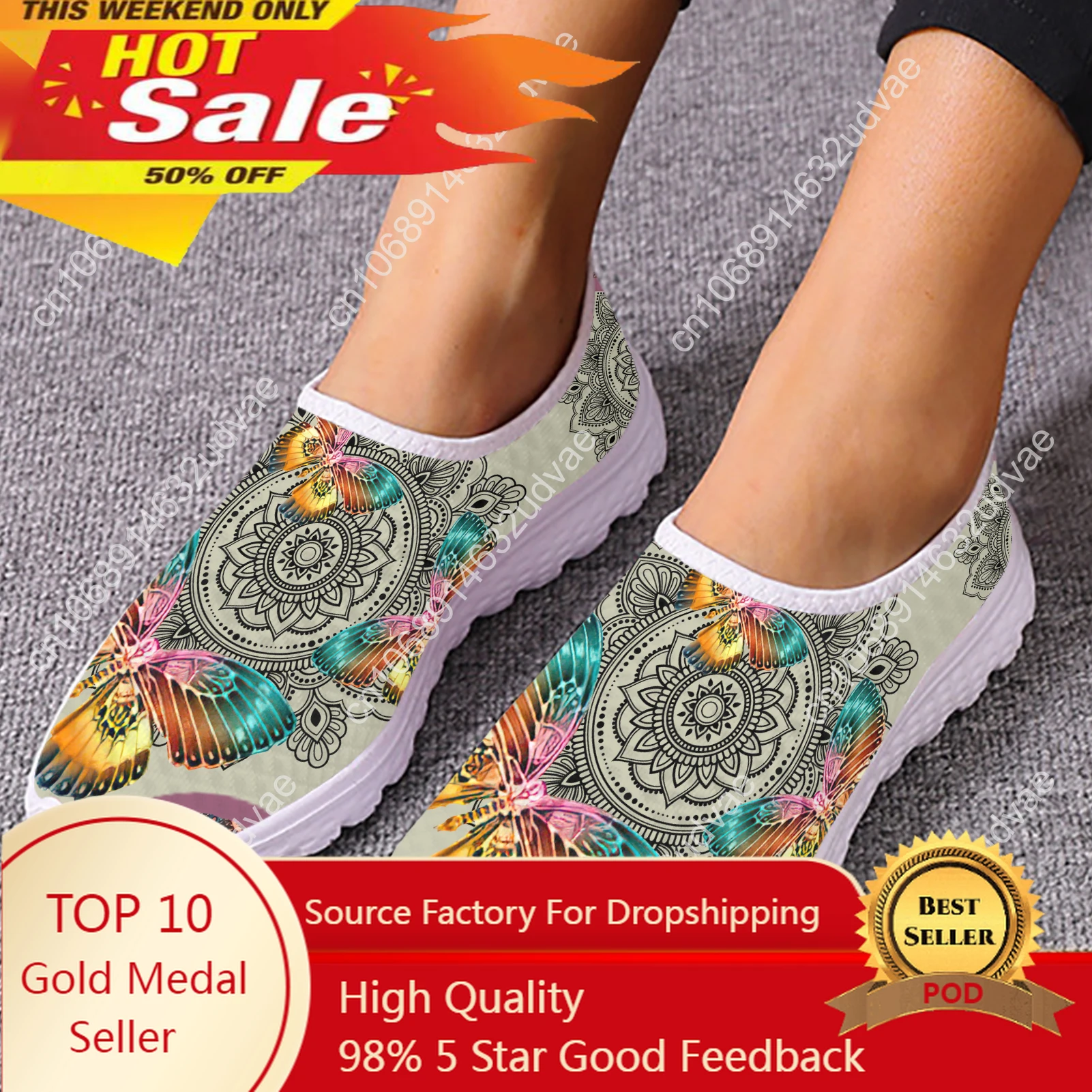 Pretty Bohemia Butterfly Flats Shoe for Women Breathable Outdoor Walk Mesh Sneaker Lady Casual Slip on Loafers Shoe
Pretty Bohemia Butterfly Flats Shoe for Women Breathable Outdoor Walk Mesh Sneaker Lady Casual Slip on Loafers Shoe