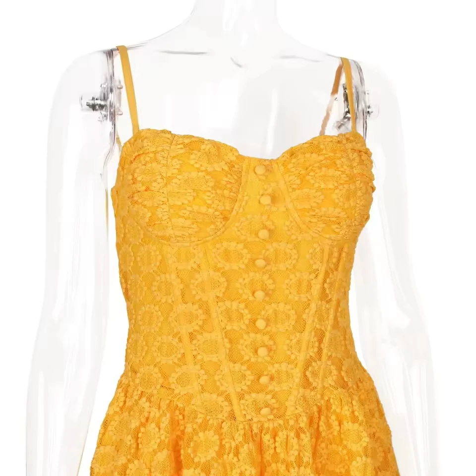 New Arrival Hot Sale Lace Jacquard Dress Desire Backless A- line Bubble Dress Short Princess Dress
New Arrival Hot Sale Lace Jacquard Dress Desire Backless A- line Bubble Dress Short Princess Dress