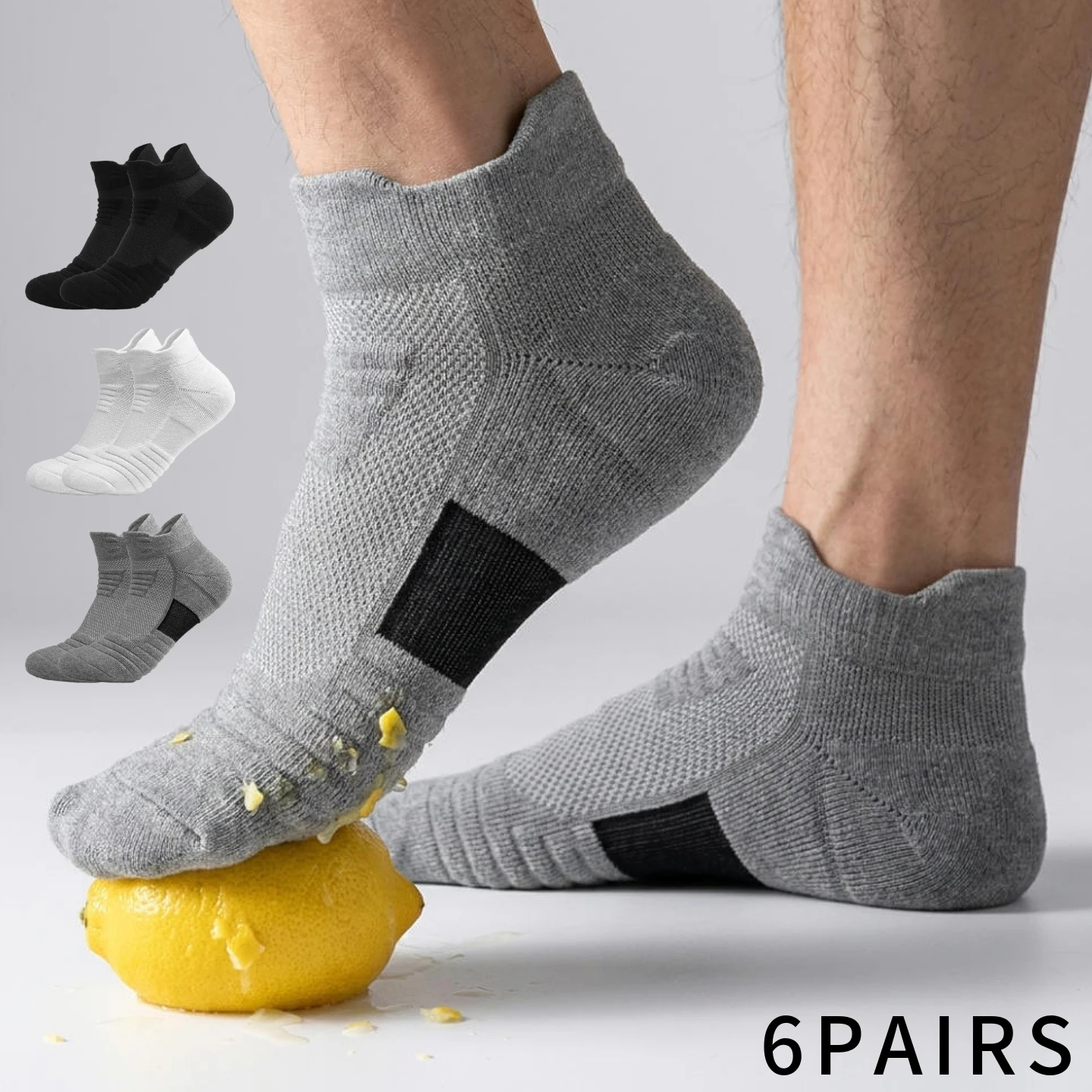 6pcs/3pairs Men's Towel Bottom Sports Socks - Comfortable and Breathable Spring, Summer, and Autumn Sports Socks, Anti Slip Swea
6pcs/3pairs Men's Towel Bottom Sports Socks - Comfortable and Breathable Spring, Summer, and Autumn Sports Socks, Anti Slip Swea
