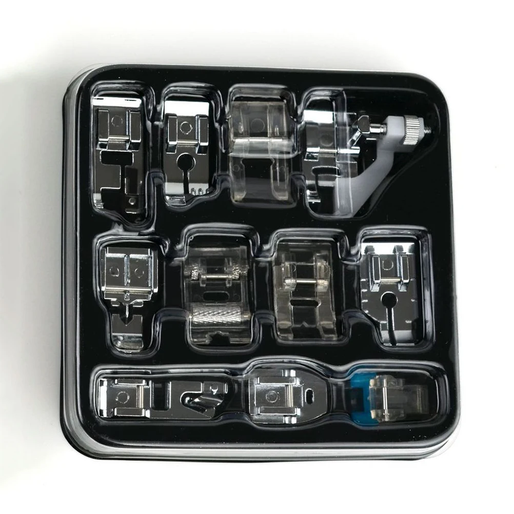 11pcs Sewing Machine Press Feet Set Durable Multi Functional Stitching Accessories Suitable Zipper Cloth Storage
11pcs Sewing Machine Press Feet Set Durable Multi Functional Stitching Accessories Suitable Zipper Cloth Storage