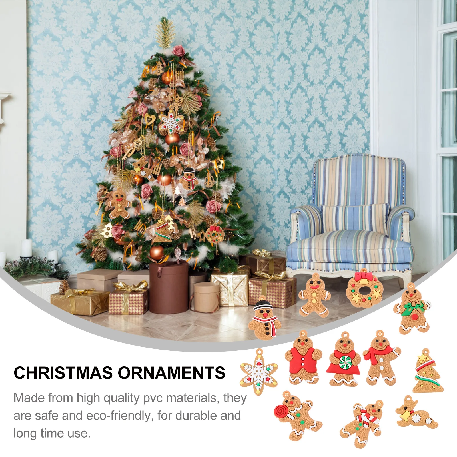 12Pcs Xmas Tree Decorations PVC Hanging Ornaments Lovely Pendants Christmas Decor Accessories
12Pcs Xmas Tree Decorations PVC Hanging Ornaments Lovely Pendants Christmas Decor Accessories