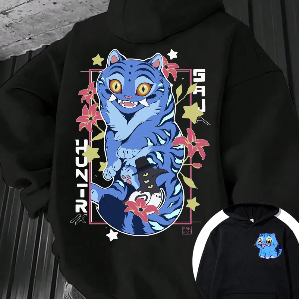 Hot Anime KPop Print Demon Hunters Cool Tiger Men Woman Hoodies Both Sides Tiger Pattern Casual Loose Couple Harajuku Clothing
Hot Anime KPop Print Demon Hunters Cool Tiger Men Woman Hoodies Both Sides Tiger Pattern Casual Loose Couple Harajuku Clothing
