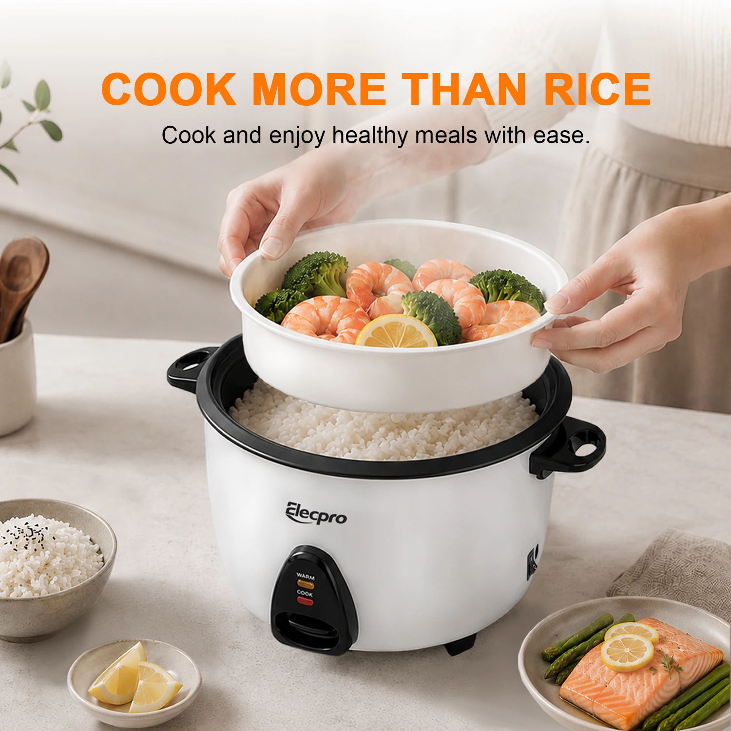 Elecpro 15-Cup Multifunction Rice Cooker, 7L Cooked Capacity Large Rice Cooker, Cooks Up to 30 Bowls of Rice, High-Power One-Tou
Elecpro 15-Cup Multifunction Rice Cooker, 7L Cooked Capacity Large Rice Cooker, Cooks Up to 30 Bowls of Rice, High-Power One-Tou
