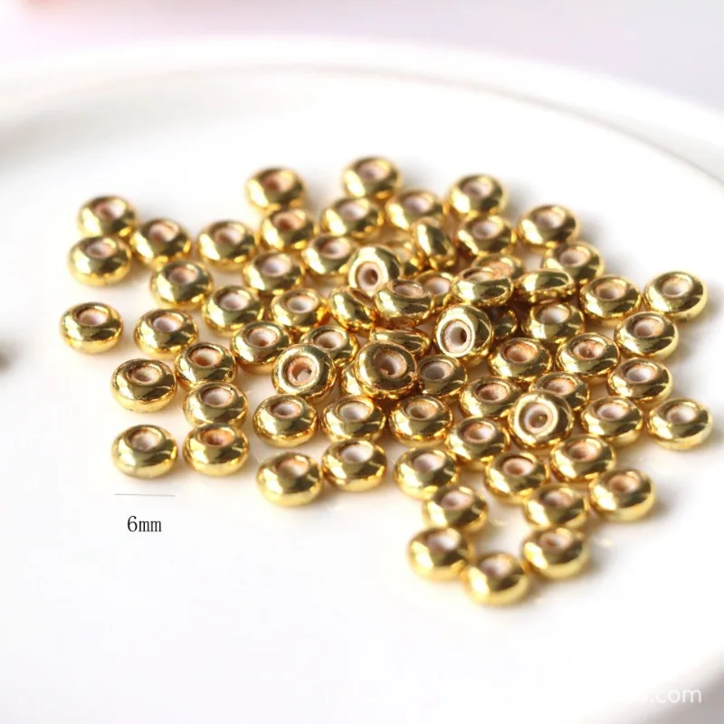 18k Gold Plated 6mm Round "Smart" Beads with Silicone Insert for Chain Jewelry Making Positioning Ball End Beads Findings
18k Gold Plated 6mm Round "Smart" Beads with Silicone Insert for Chain Jewelry Making Positioning Ball End Beads Findings