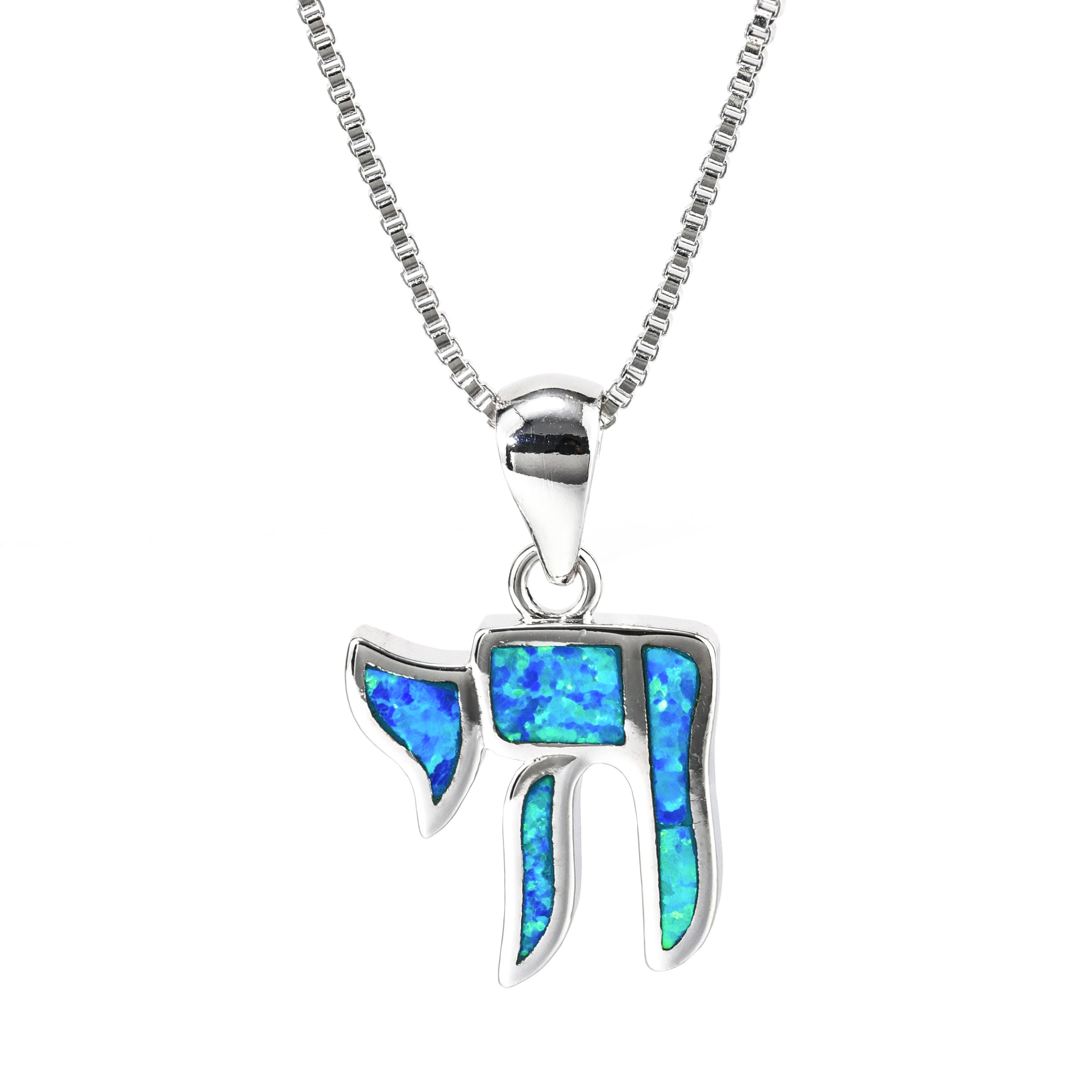 Religious Vintage Accessories Jewelry Wholesale Fine Anti Tarnish 925 Silver Opal Chai Symbol Pendant Necklace for Men Women
Religious Vintage Accessories Jewelry Wholesale Fine Anti Tarnish 925 Silver Opal Chai Symbol Pendant Necklace for Men Women