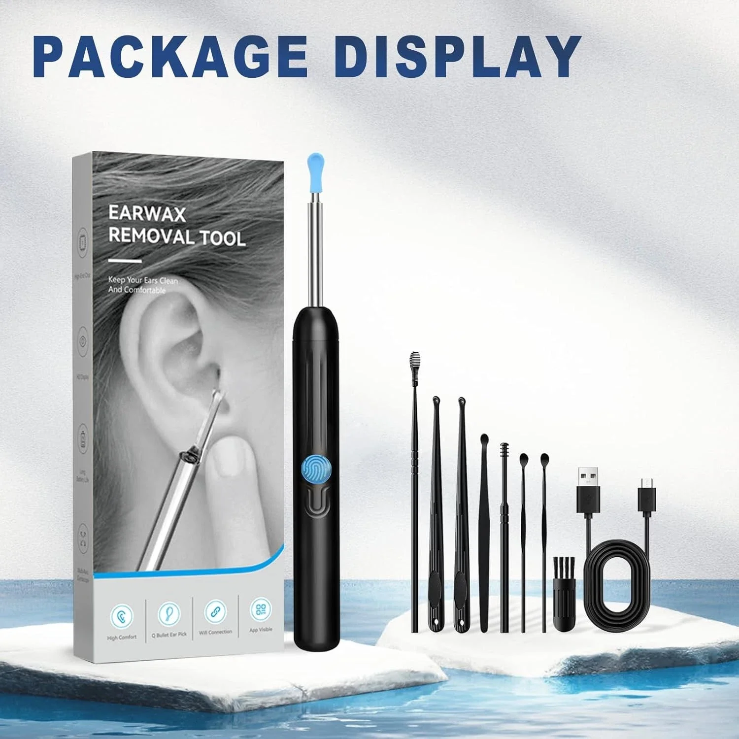 Wireless Otoscope Ear Wax Removal Earwax Removal Kit 1080P HD Ear Cleaner with Camera
Wireless Otoscope Ear Wax Removal Earwax Removal Kit 1080P HD Ear Cleaner with Camera