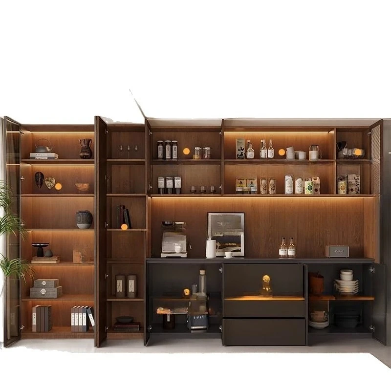 The dining side cabinet is integrated with the wall, light luxury, high-end wine cabinet, living room storage high , new 
The dining side cabinet is integrated with the wall, light luxury, high-end wine cabinet, living room storage high , new