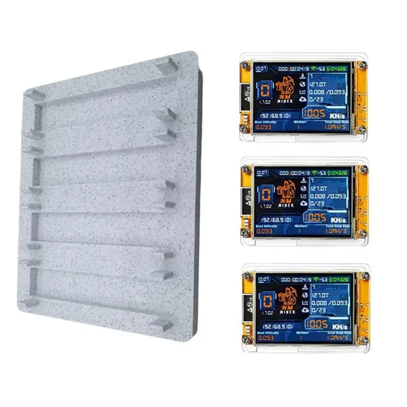 AED7-3X 1000KH/S Nmminer Nerdminer+ 4 Slots Stand Upgraded Harshrate 2.8 Inch Smart Display Lotter Bitcoin Crypto Solo Miner
AED7-3X 1000KH/S Nmminer Nerdminer+ 4 Slots Stand Upgraded Harshrate 2.8 Inch Smart Display Lotter Bitcoin Crypto Solo Miner