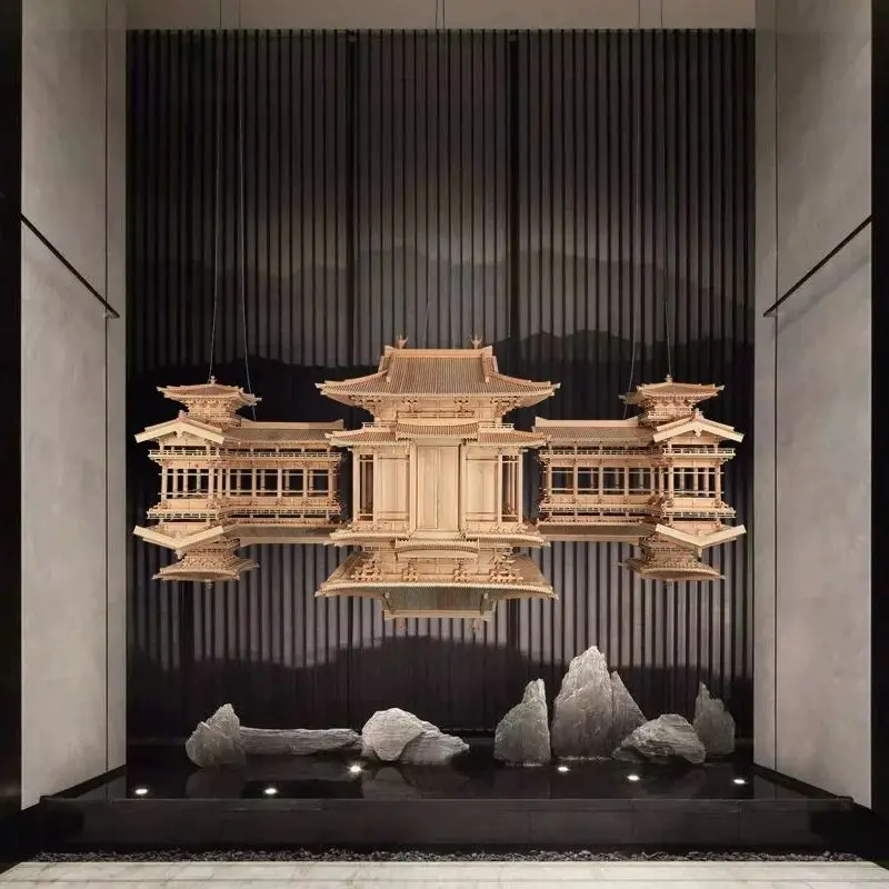 Gazebo ornament Chinese ancient building suspended rockery bonsai landscape pavilion new national style decoration
Gazebo ornament Chinese ancient building suspended rockery bonsai landscape pavilion new national style decoration