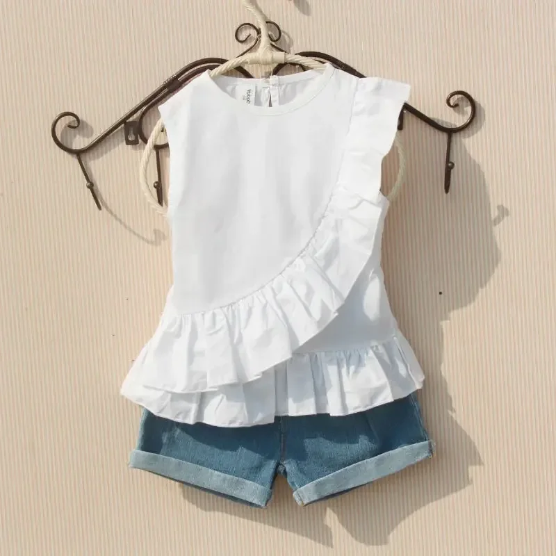 Summer Baby Toddler Teen School Girls Blouse White Tank Top Girl Tops Blouses Kids Shirts Child Clothing 6 8 10 12 Year
Summer Baby Toddler Teen School Girls Blouse White Tank Top Girl Tops Blouses Kids Shirts Child Clothing 6 8 10 12 Year