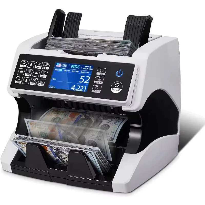 AL-920 USD EUR MXN GBP CAD IDR Top Loading Dual CIS Banknote Sorter Mixed Denomination Bill Counter Currency Counting Machine
AL-920 USD EUR MXN GBP CAD IDR Top Loading Dual CIS Banknote Sorter Mixed Denomination Bill Counter Currency Counting Machine