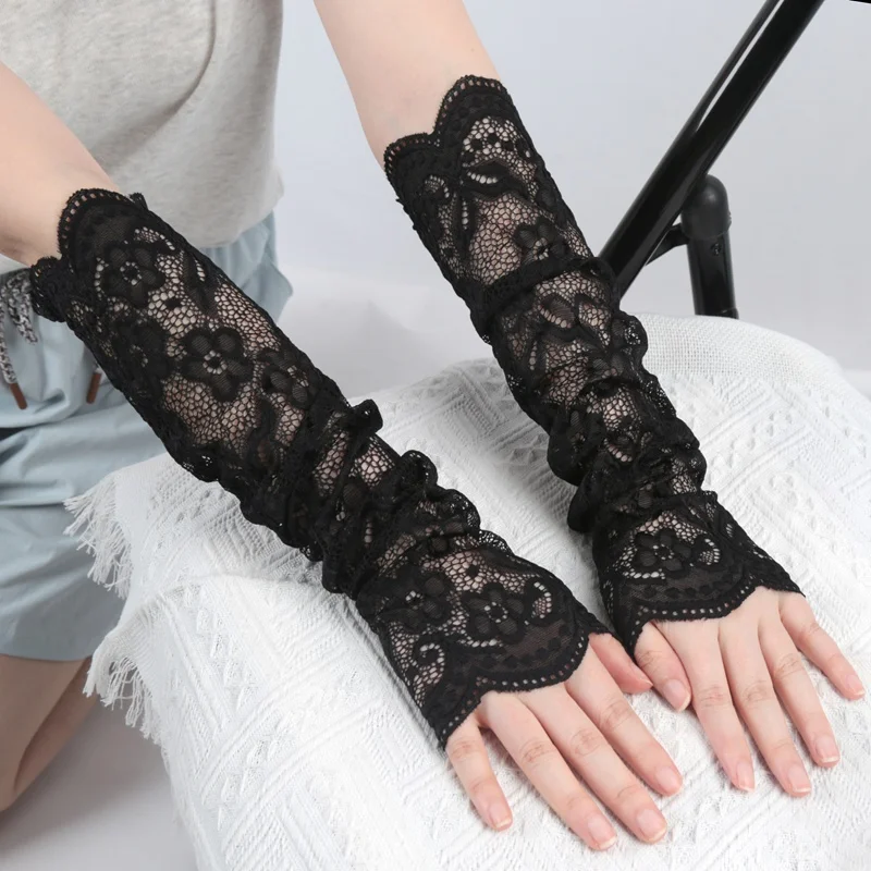 Women Long Lace Fingerless Gloves Flower Sun Protection Arm Sleeves Mesh Thin Cycling Gloves Arm Cuffs Sunscreen Driving Mittens
Women Long Lace Fingerless Gloves Flower Sun Protection Arm Sleeves Mesh Thin Cycling Gloves Arm Cuffs Sunscreen Driving Mittens