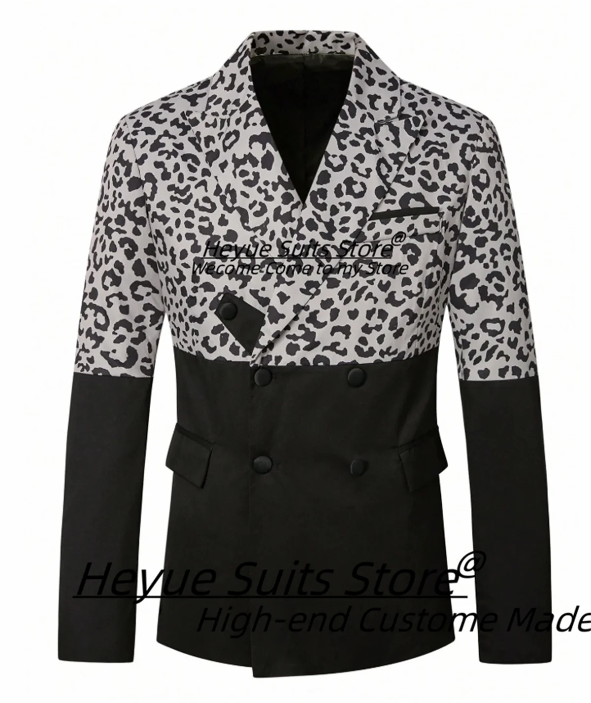 American Style New Men's Casual Leopard Print Patchwork Suit Customized Slim Fit Double Breasted 2 Pieces Sets Male Prom Blazers
American Style New Men's Casual Leopard Print Patchwork Suit Customized Slim Fit Double Breasted 2 Pieces Sets Male Prom Blazers
