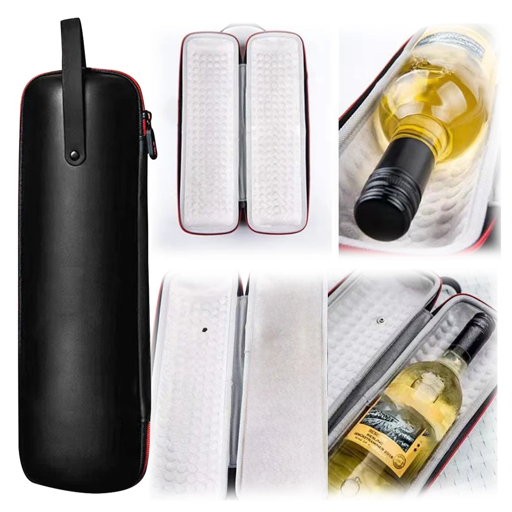 EVA Portable Wine Bag Shockproof Single Red Wine Gift Box with Hand Strap Insulation Storage Wine Box Tote Bag for Party Travel
EVA Portable Wine Bag Shockproof Single Red Wine Gift Box with Hand Strap Insulation Storage Wine Box Tote Bag for Party Travel