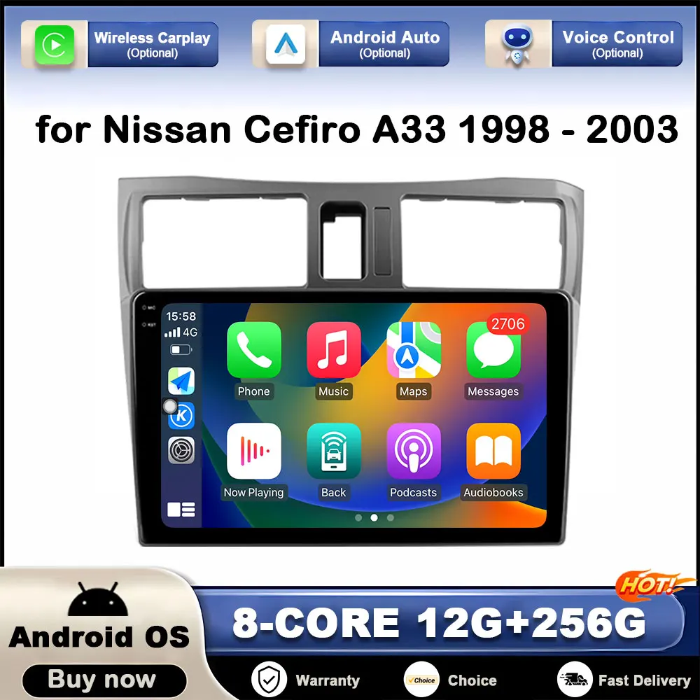 for Nissan Cefiro A33 1998 - 2003 GPS Navi 9 inch Car Multimedia Video Player DSP Stereo Android Autoradio 4G BT WIFI Head Unit
for Nissan Cefiro A33 1998 - 2003 GPS Navi 9 inch Car Multimedia Video Player DSP Stereo Android Autoradio 4G BT WIFI Head Unit