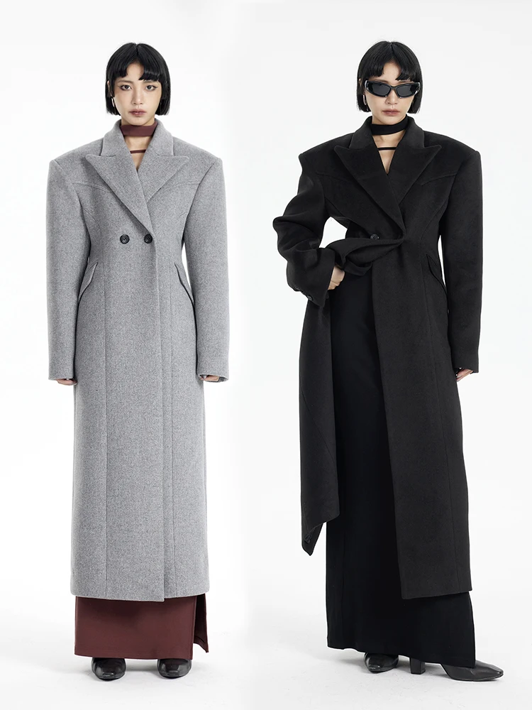 Шерстяное пальто-тренч TINY в оригинальном дизайне с широкими плечами и силуэтом «песочные часы», длинный рукав, уличный стиль, осенняя коллекция
Шерстяное пальто-тренч TINY в оригинальном дизайне с широкими плечами и силуэтом «песочные часы», длинный рукав, уличный стиль, осенняя коллекция